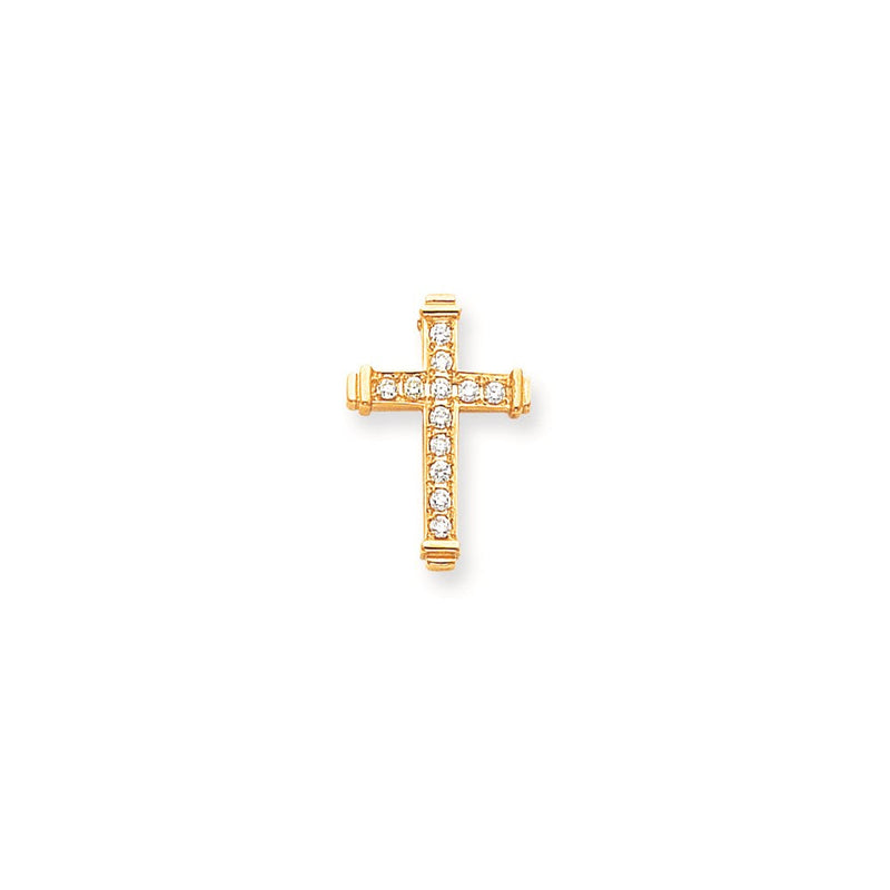 14K Gold Diamant-Kreuzanhänger