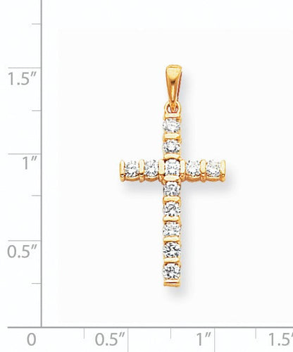 14K Gold Diamant-Kreuzanhänger
