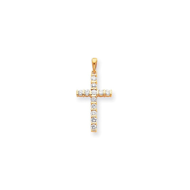 14K Gold Diamant-Kreuzanhänger