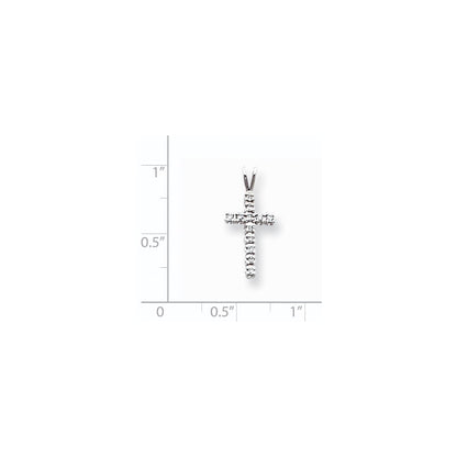14K Weißgold Kreuzanhänger mit VS-Diamant
