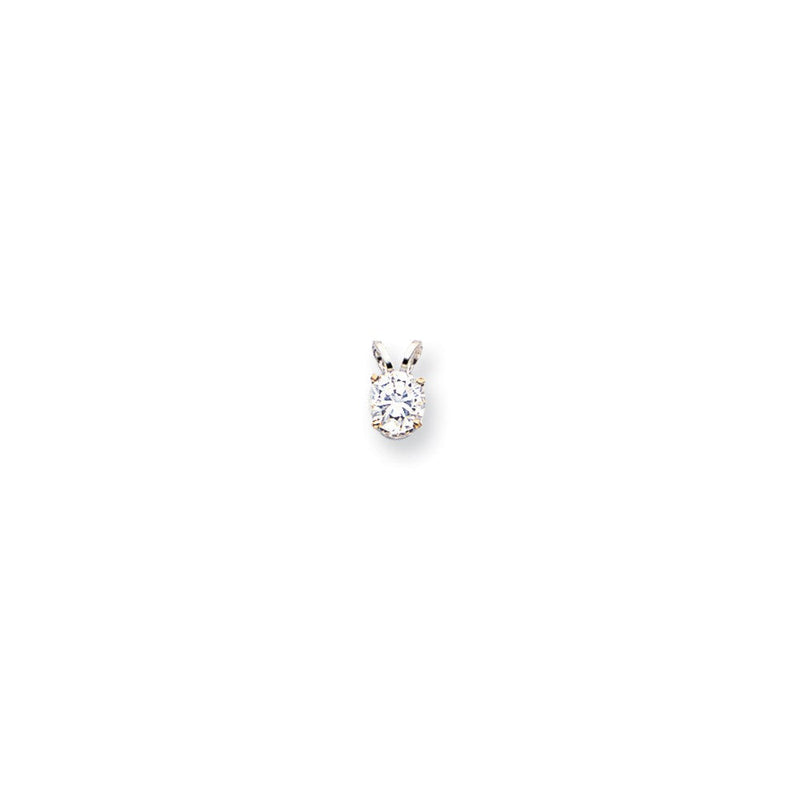 14K Weißgold AAA Echtdiamant-Anhänger