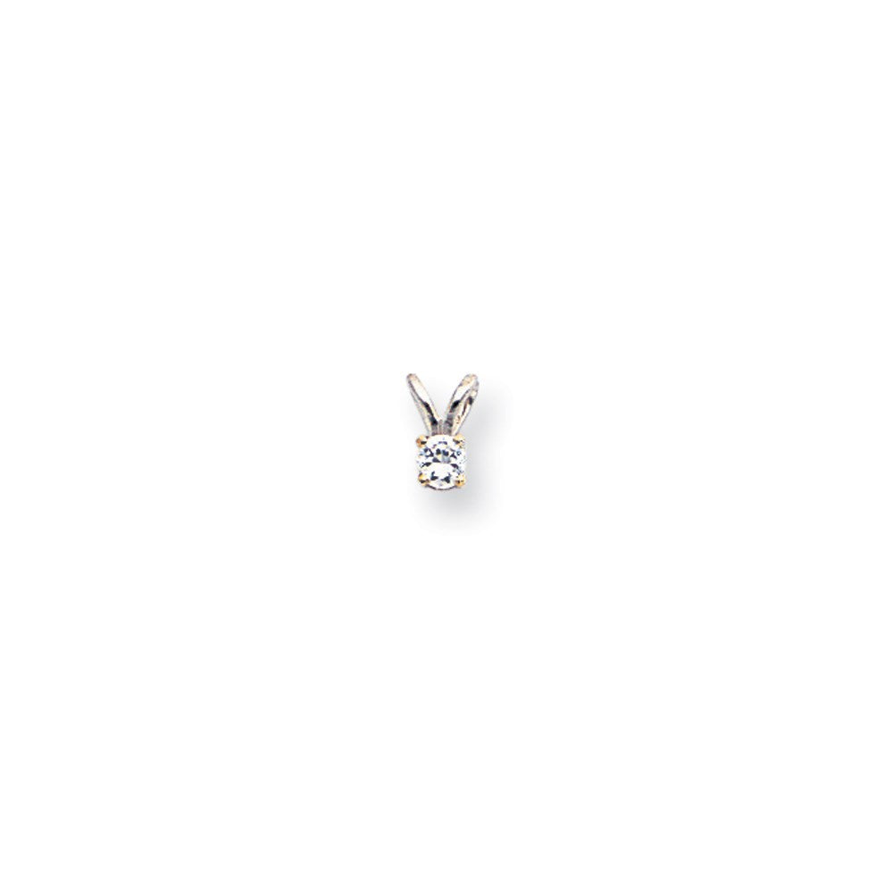 14K Weißgold VS Echter Diamant-Anhänger