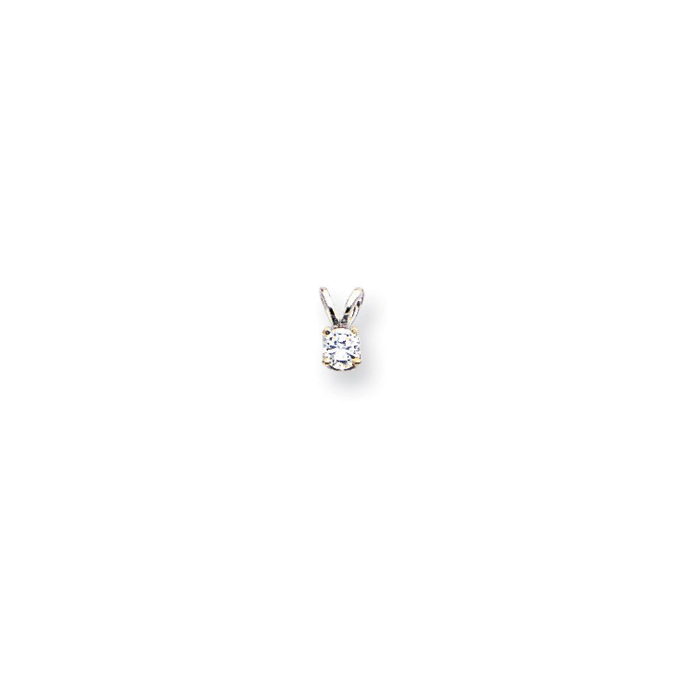 14K Weißgold Anhänger mit echtem AAA-Diamant