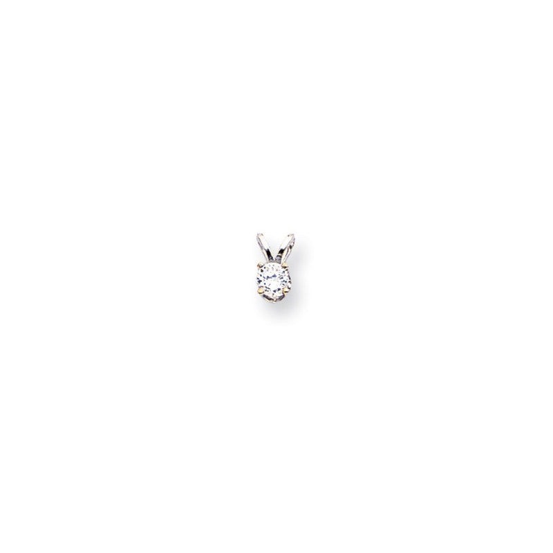 14k Weißgold AA Echtdiamant-Anhänger