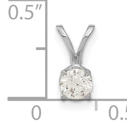 14K Weißgold AAA Echter Diamant Anhänger