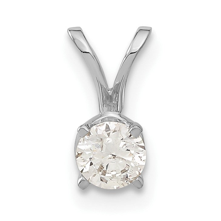 14K Weißgold AAA Echter Diamant Anhänger
