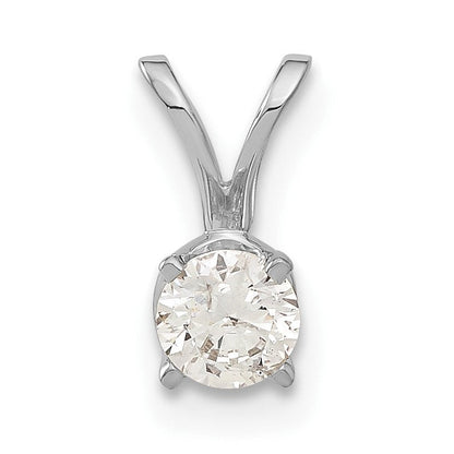 14K Weißgold AAA Echter Diamant Anhänger