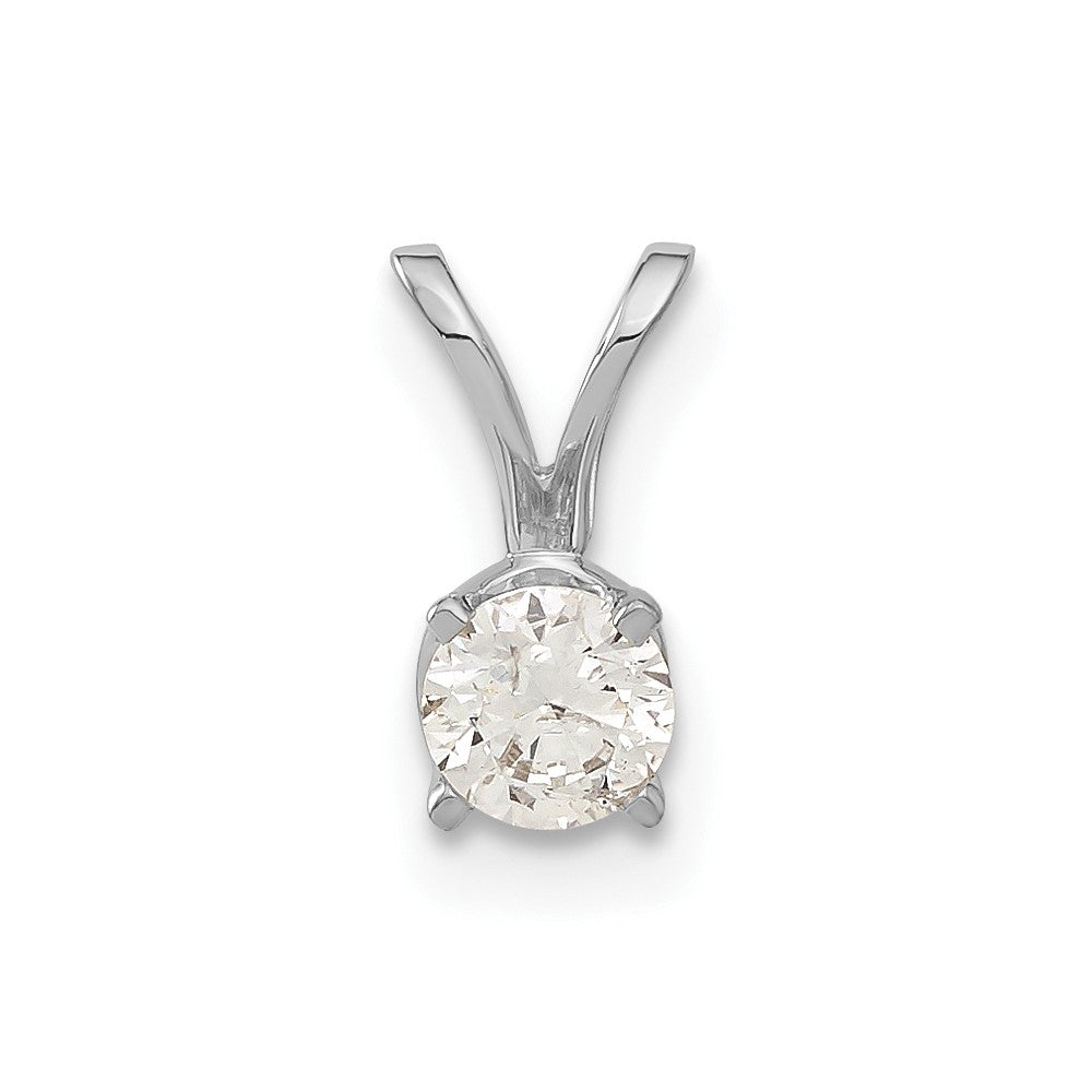 14K Weißgold AAA Echter Diamant Anhänger