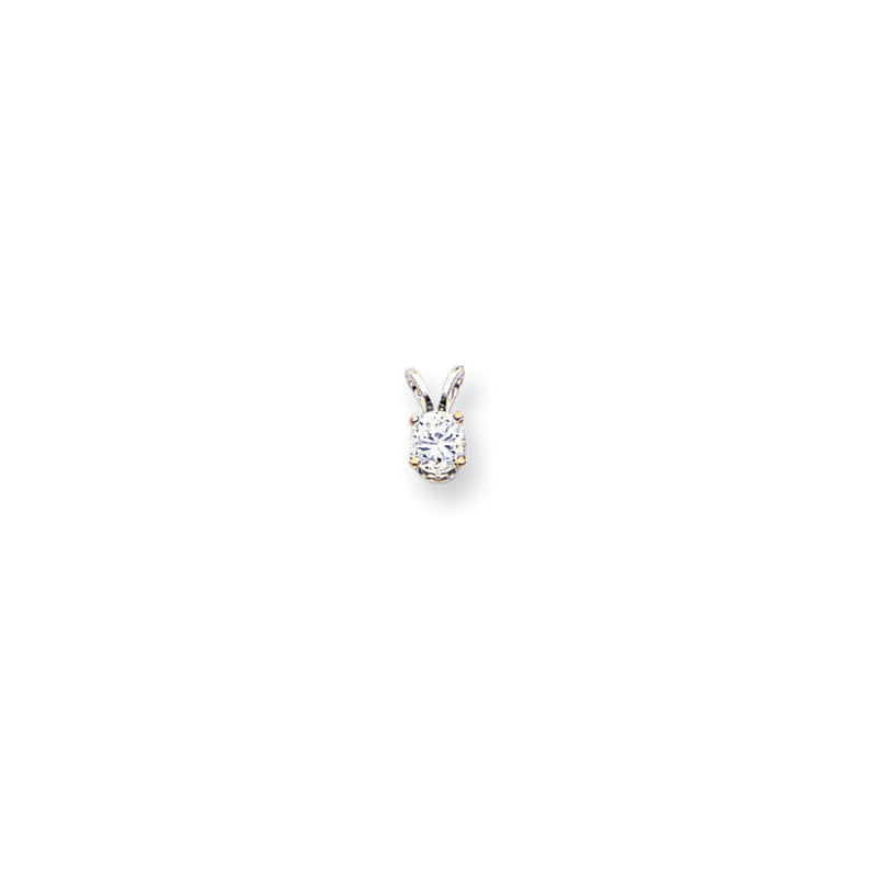 14K Weißgold AA Echtdiamant-Anhänger