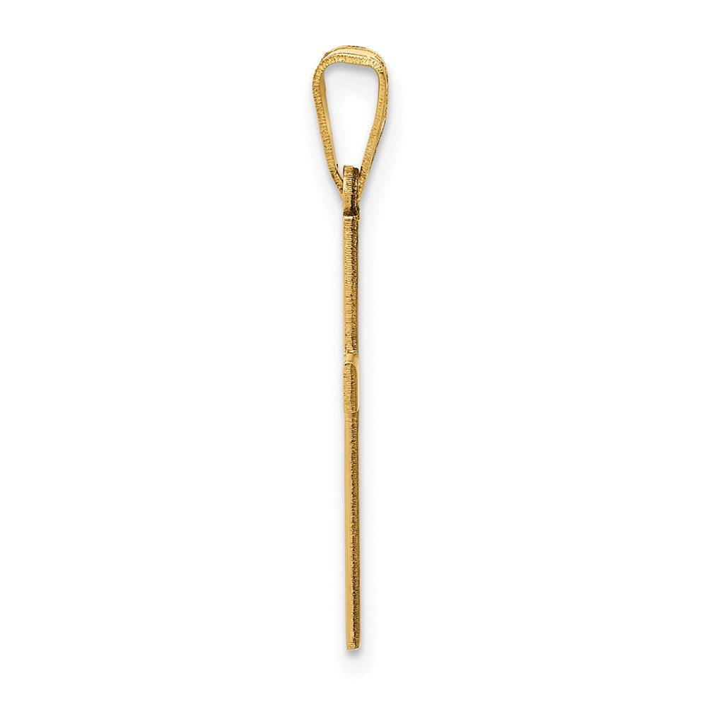 14K Gelbgold 14K Sandgestrahlt Kreuz Anhänger