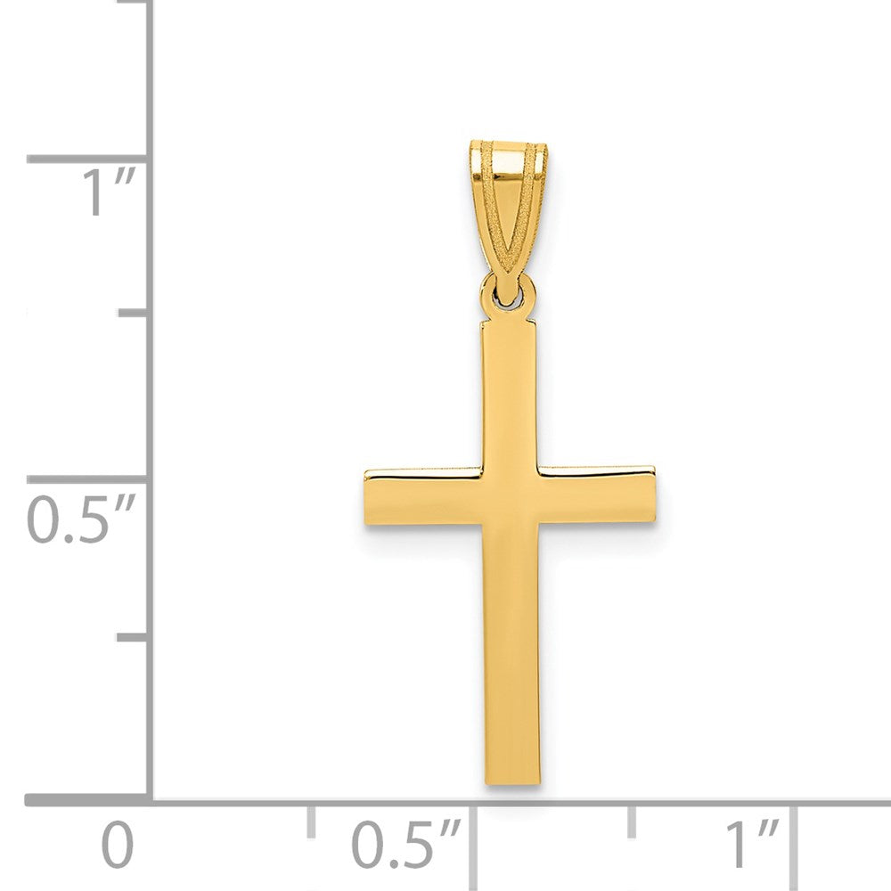 14K Gelbgold 14K Sandgestrahlt Kreuz Anhänger
