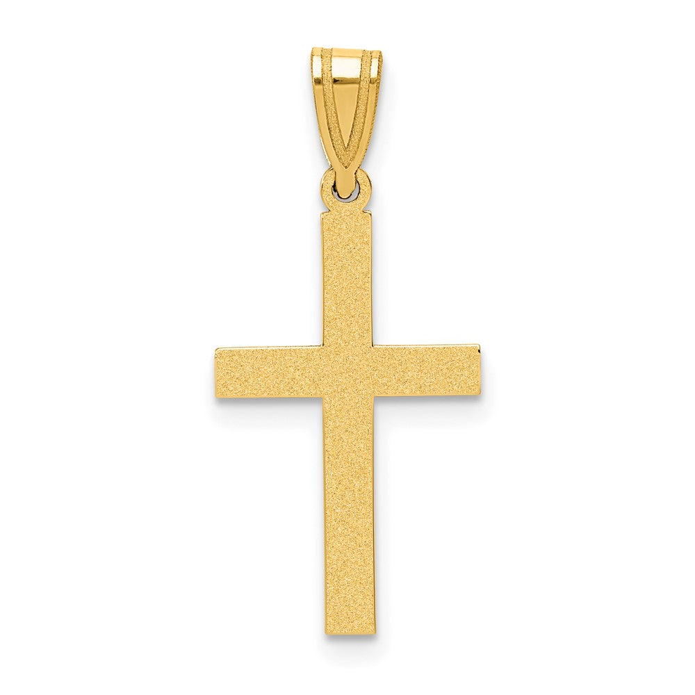 14K Gelbgold 14K Sandgestrahlt Kreuz Anhänger