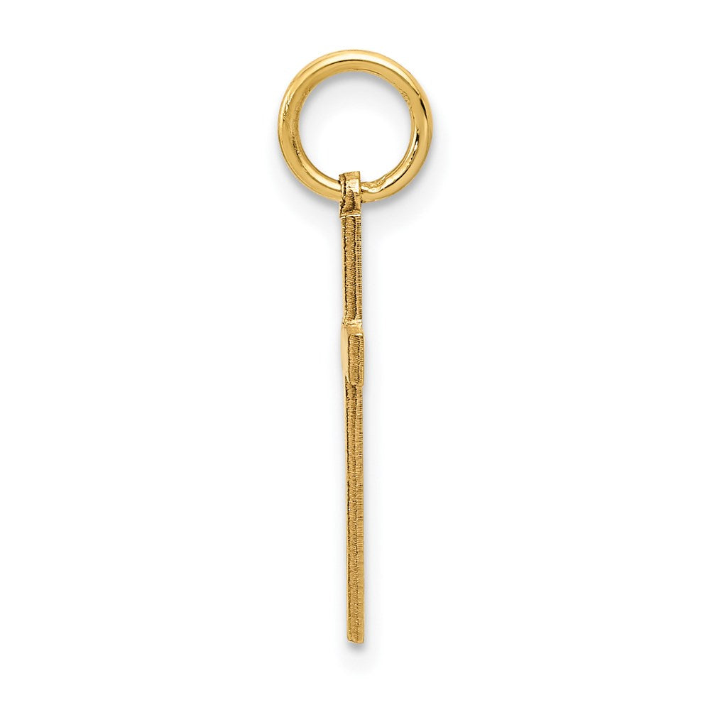 14K Gelbgold 14K Lasergraviert Kreuz Charm