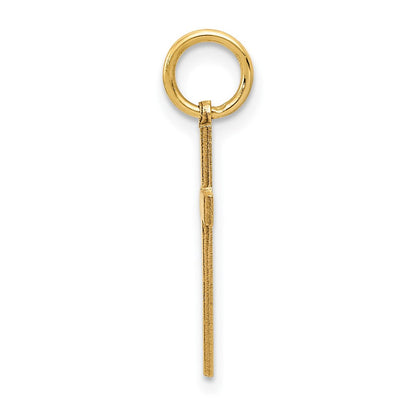 14K Gelbgold 14K Lasergraviert Kreuz Charm