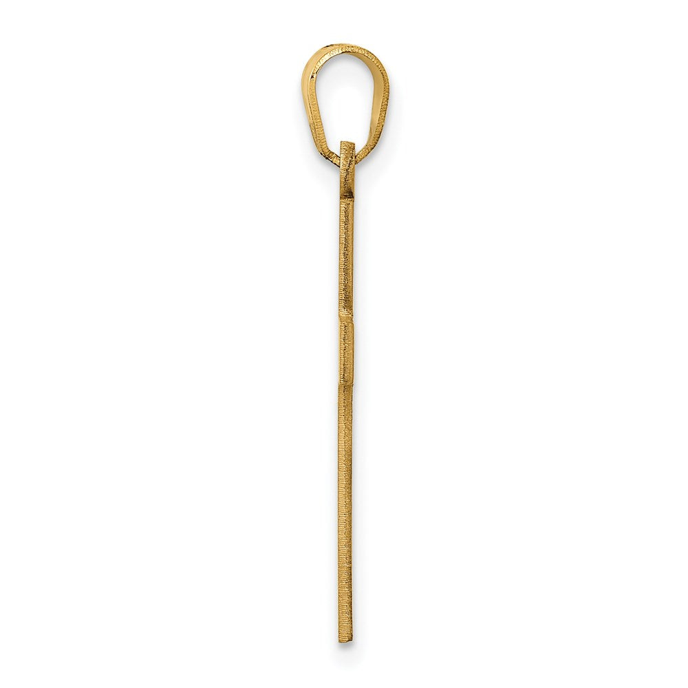 14K Gelbgold 14K Sandgestrahlt Kreuz Anhänger