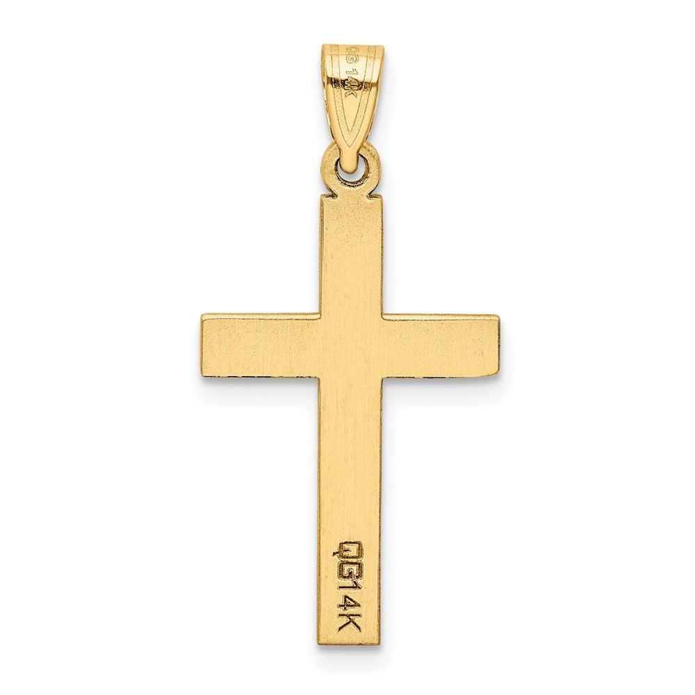 14K Gelbgold 14K Sandgestrahlt Kreuz Anhänger