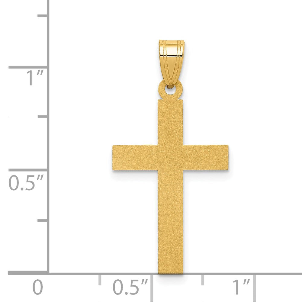 14K Gelbgold 14K Sandgestrahlt Kreuz Anhänger