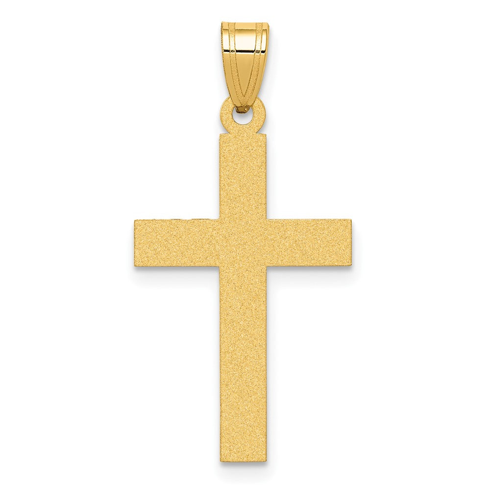 14K Gelbgold 14K Sandgestrahlt Kreuz Anhänger