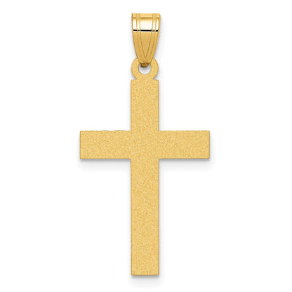 14K Gelbgold 14K Sandgestrahlt Kreuz Anhänger
