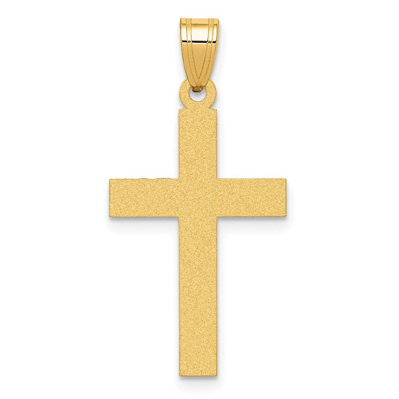 14K Gelbgold 14K Sandgestrahlt Kreuz Anhänger