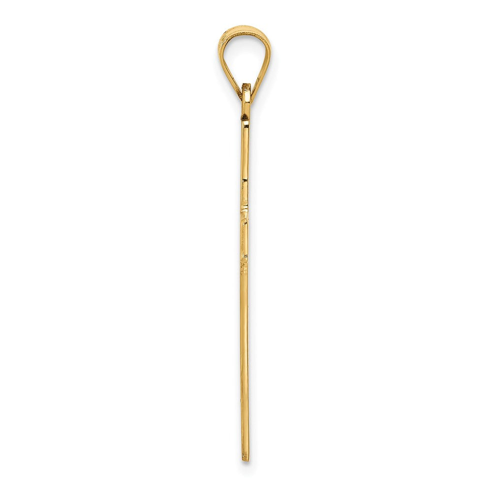 14K Gelbgold 14K Sandgestrahlt Kreuz Anhänger