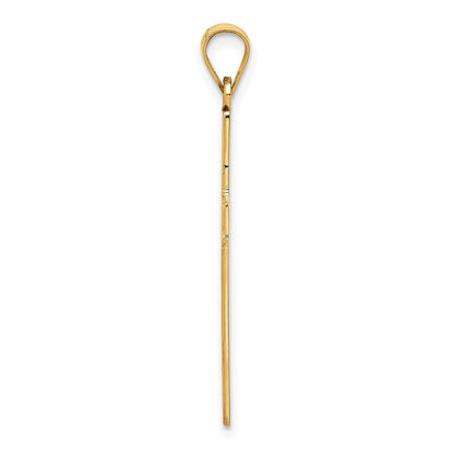 14K Gelbgold 14K Sandgestrahlt Kreuz Anhänger