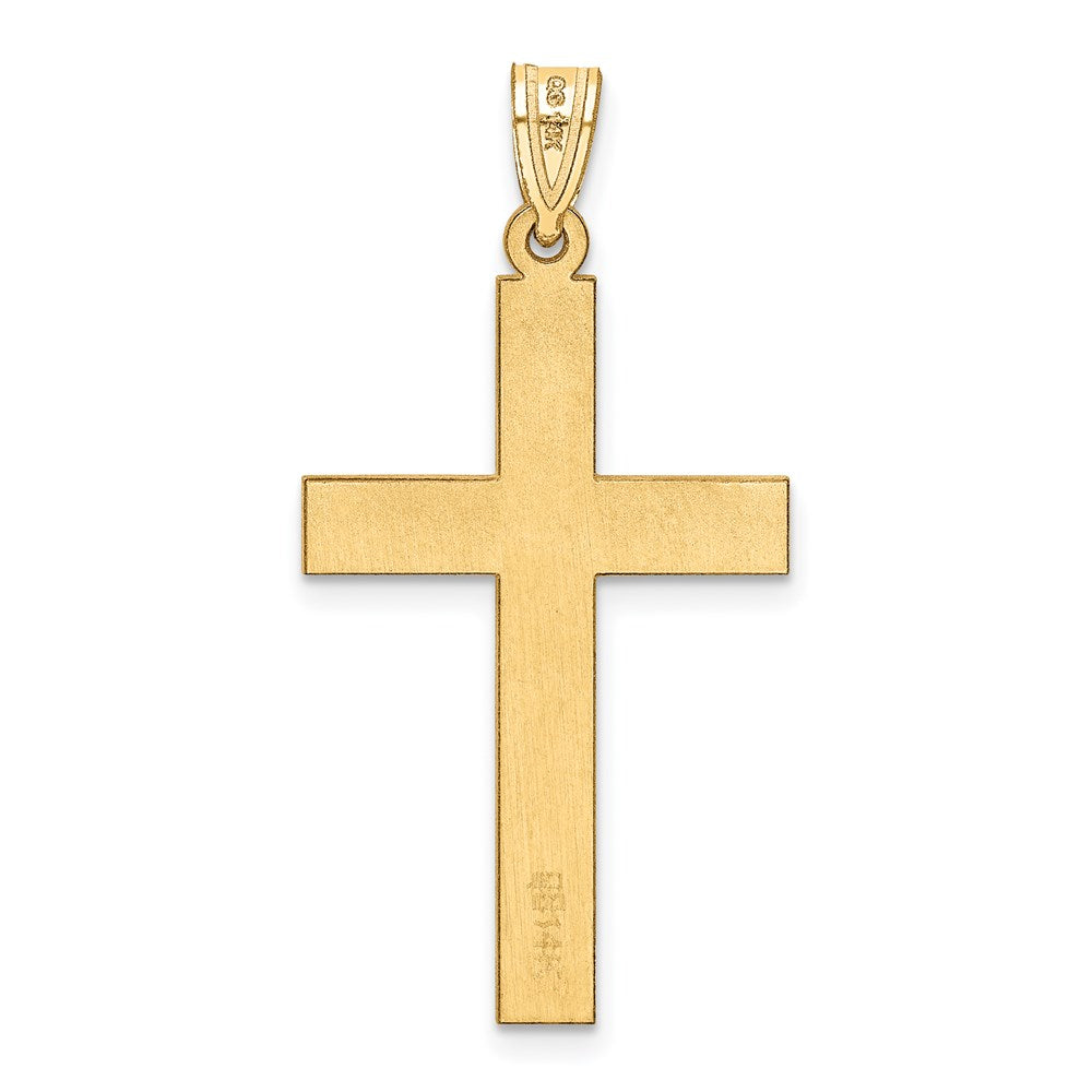 14K Gelbgold 14K Sandgestrahlt Kreuz Anhänger