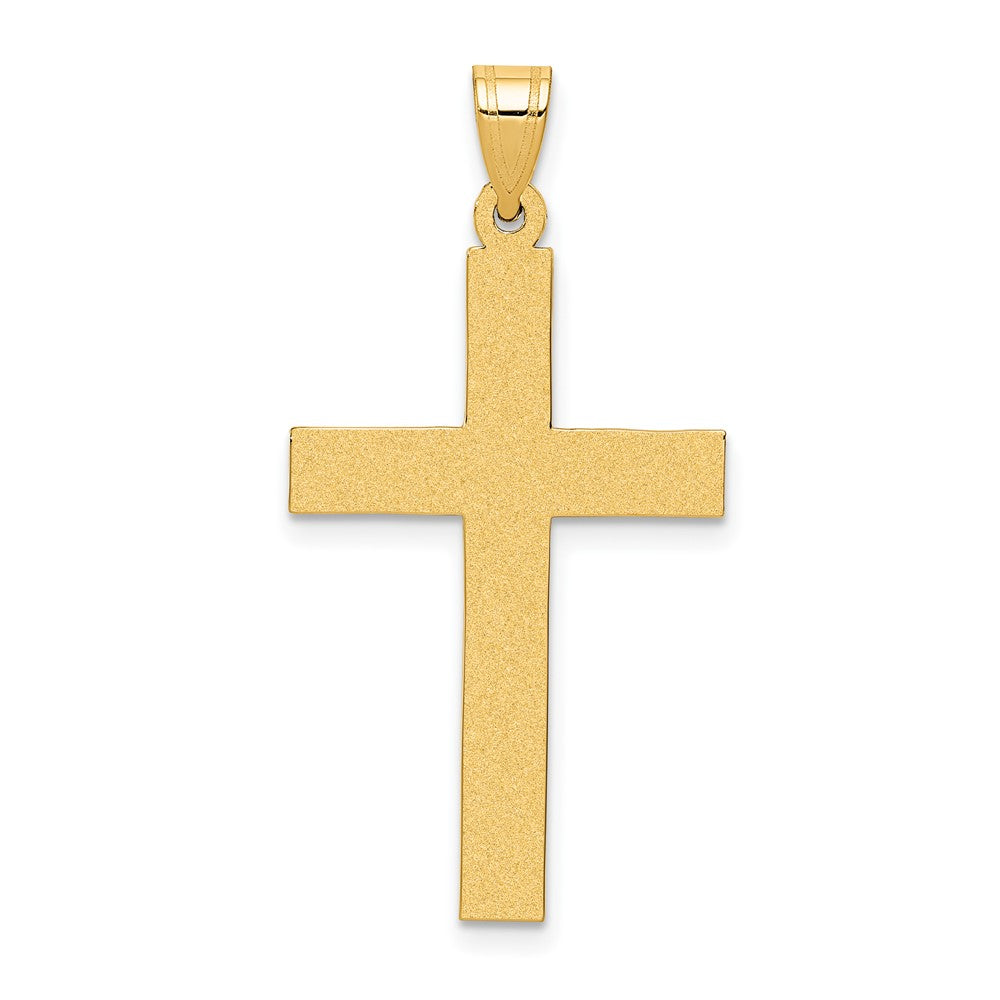 14K Gelbgold 14K Sandgestrahlt Kreuz Anhänger