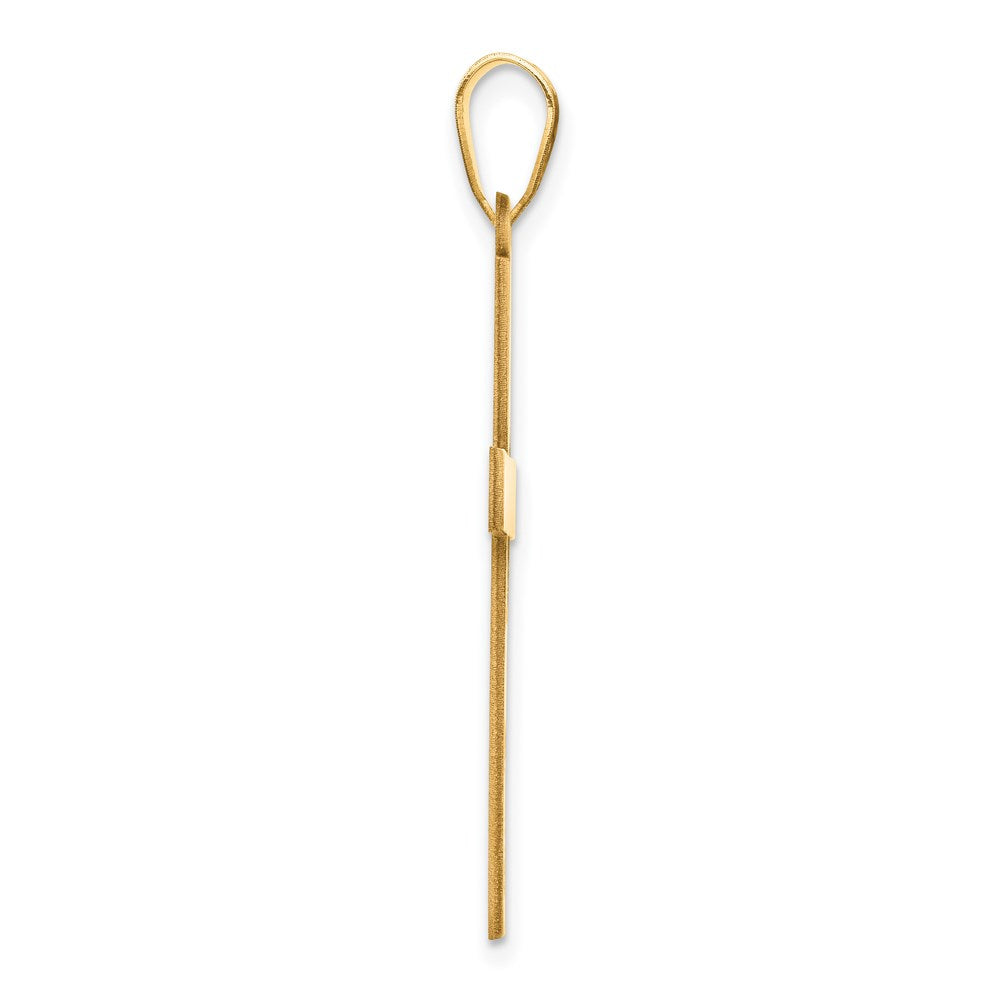 14K Gelbgold 14K Sandgestrahlt Kreuz Anhänger