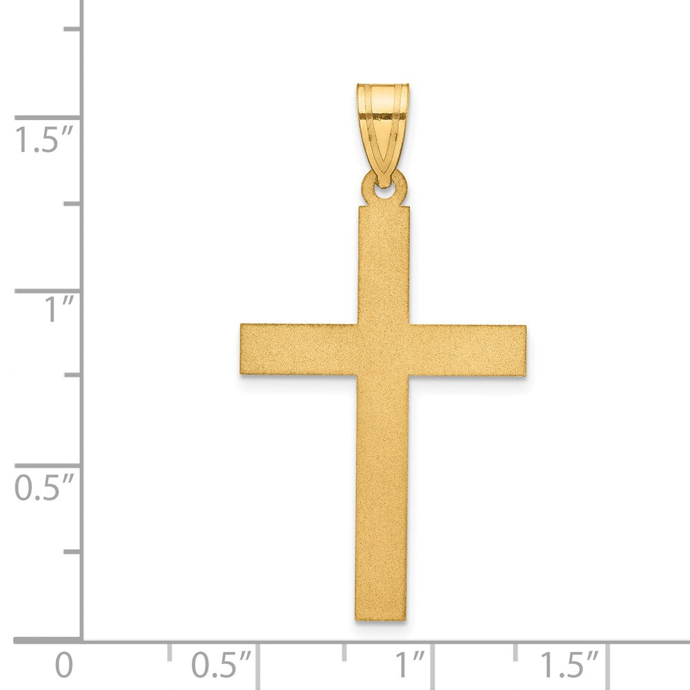 14K Gelbgold 14K Sandgestrahlt Kreuz Anhänger