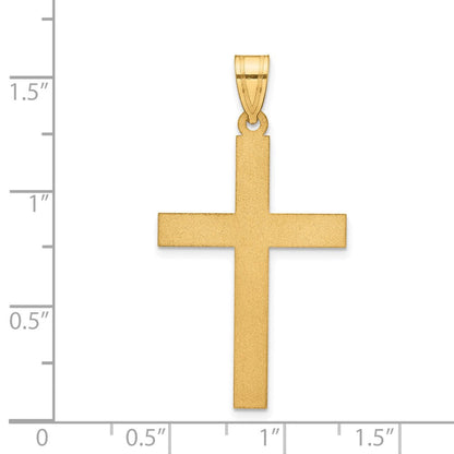 14K Gelbgold 14K Sandgestrahlt Kreuz Anhänger