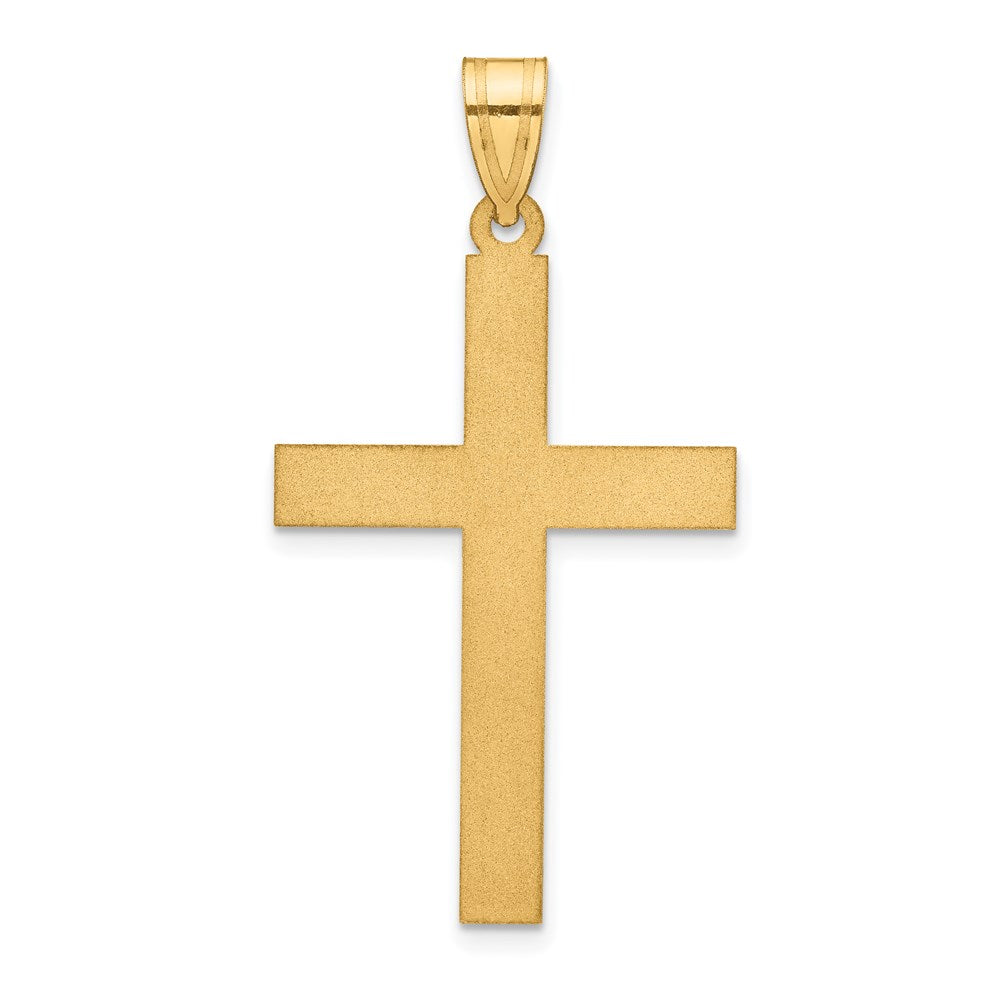 14K Gelbgold 14K Sandgestrahlt Kreuz Anhänger