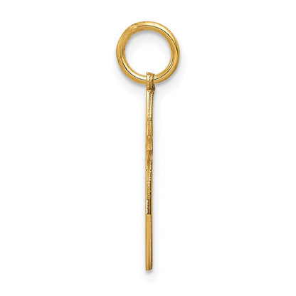 14K Gelbgold 14K Lasergraviert Passion Kreuz Charm
