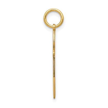 14K Gelbgold 14K Lasergraviert Passion Kreuz Charm
