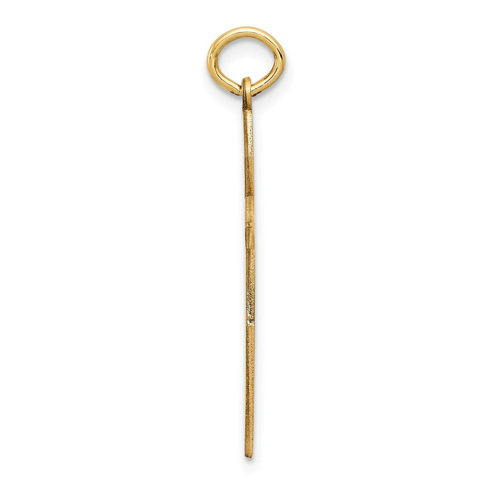 14K Gelbgold 14K Lasergraviert Passion Kreuz Anhänger