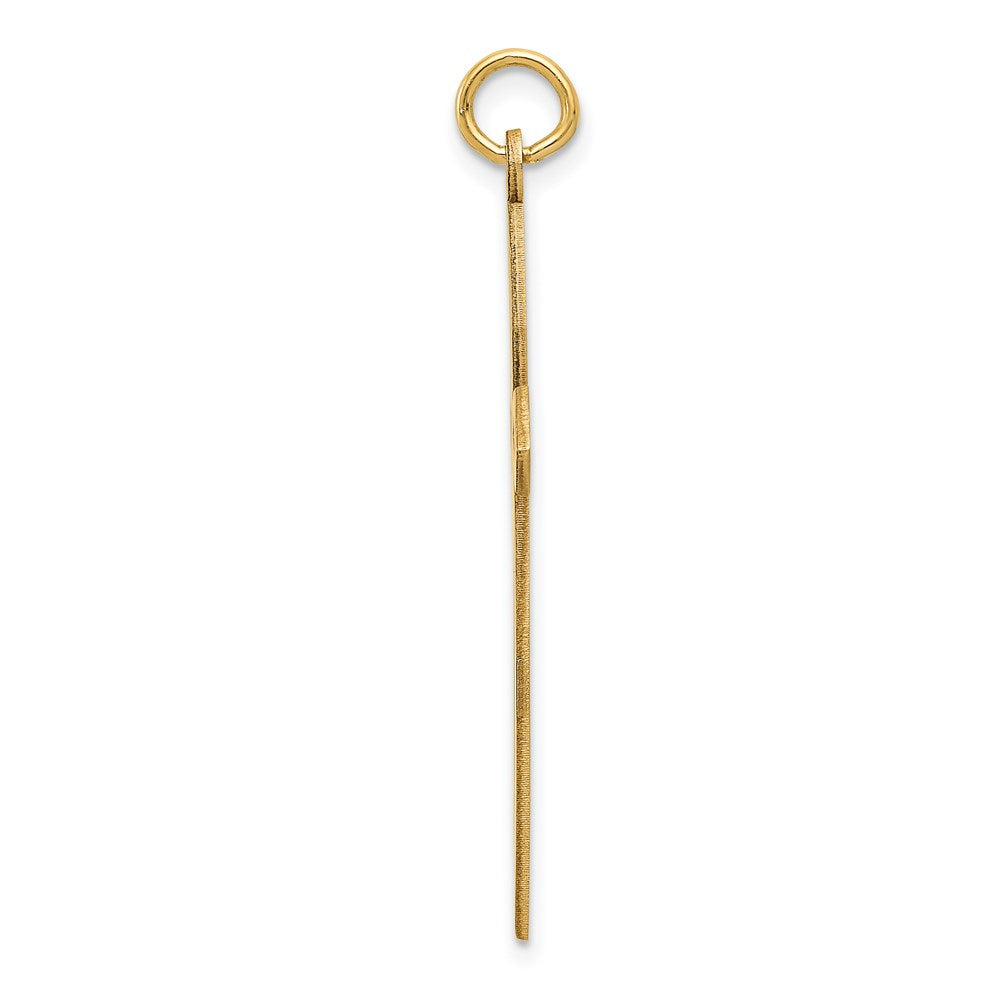 14K Gelbgold 14K Lasergraviert Passion Kreuz Anhänger