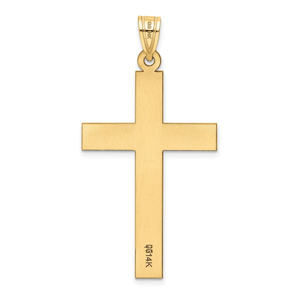 14K Gelbgold 14K Sandgestrahlt Kreuz Anhänger