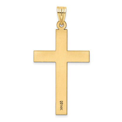 14K Gelbgold 14K Sandgestrahlt Kreuz Anhänger