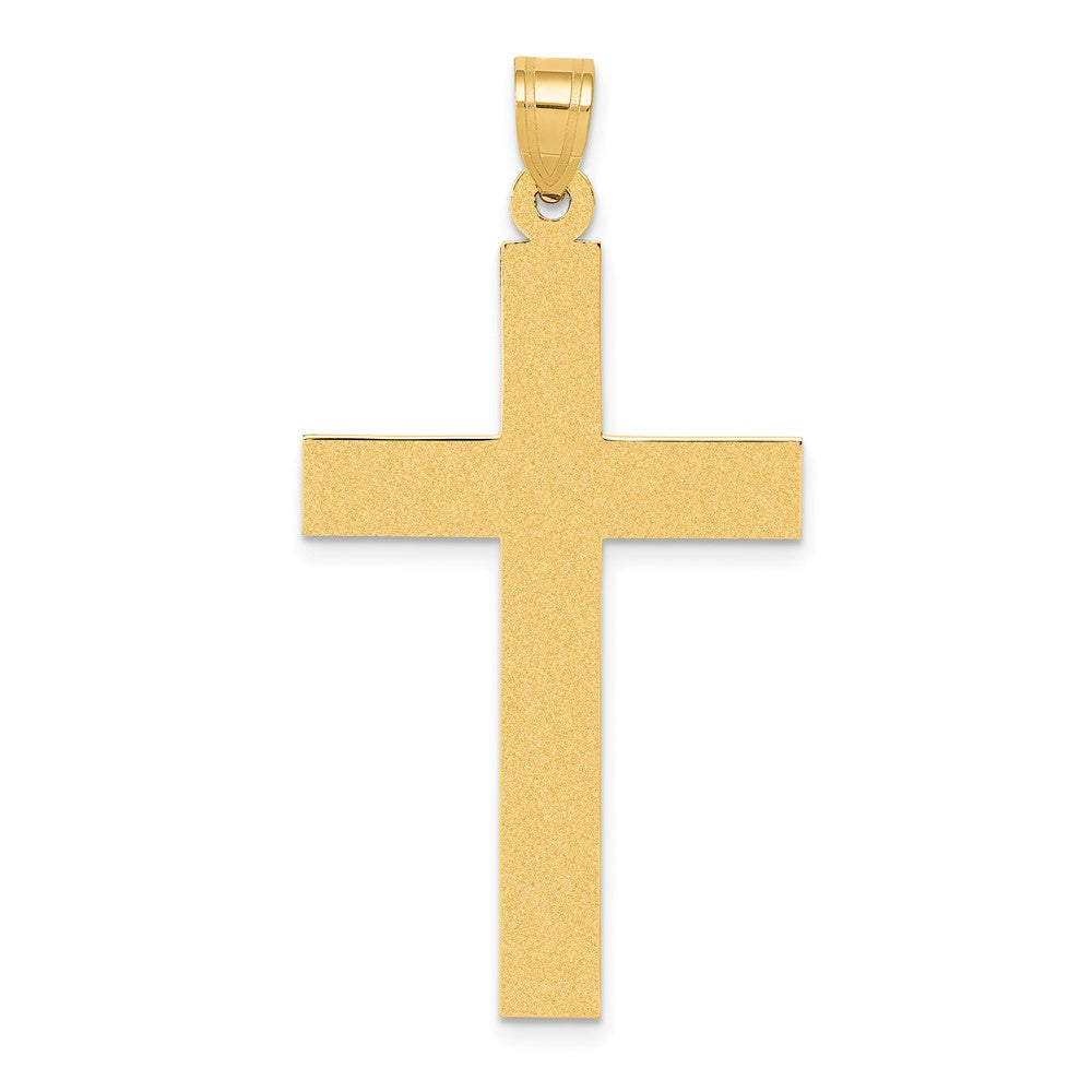14K Gelbgold 14K Sandgestrahlt Kreuz Anhänger