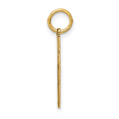 14K Gelbgold 14K Lasergraviert Kreuz Charm