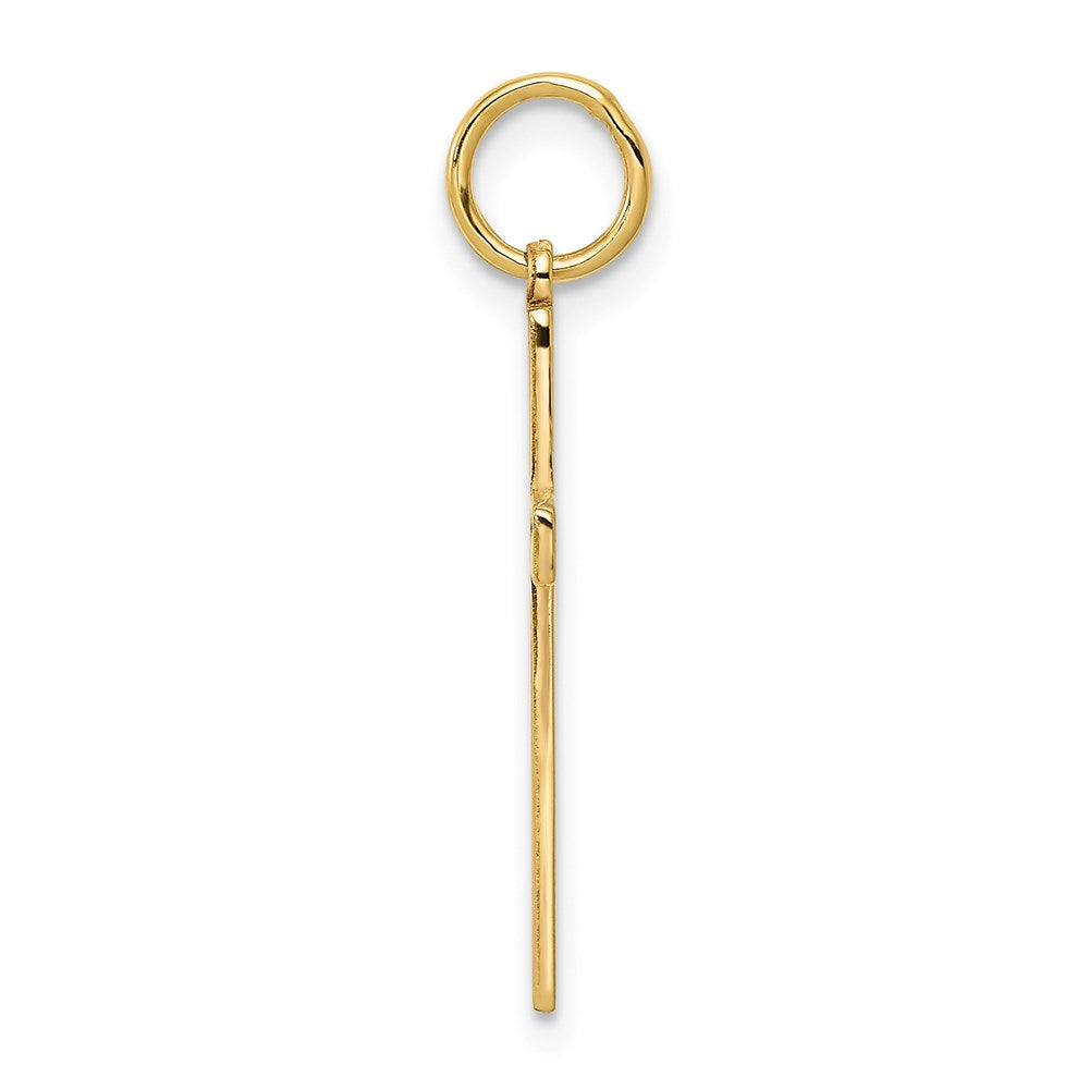 14K Gelbgold 14K Lasergraviert Kreuz Charm