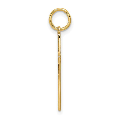 14K Gelbgold 14K Lasergraviert Kreuz Charm
