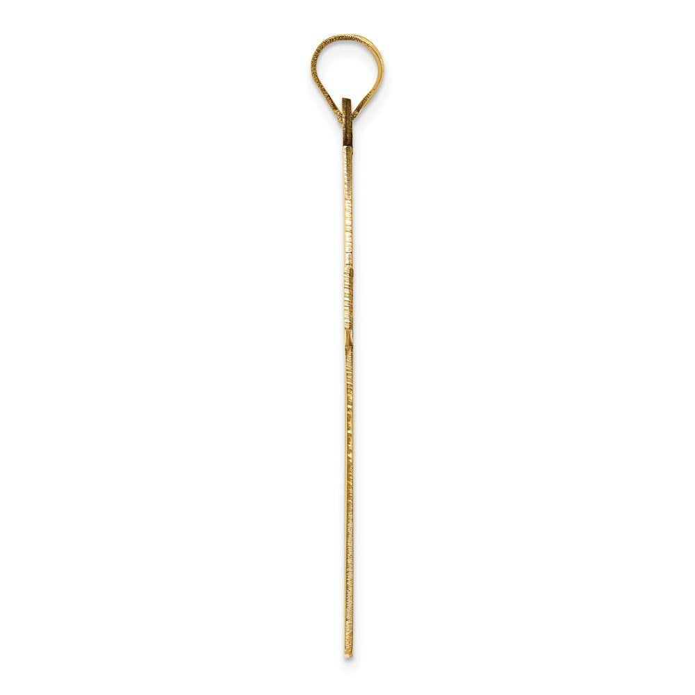 14K Gelbgold 14K Sandgestrahlt Kreuz Anhänger
