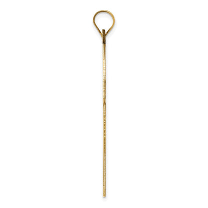 14K Gelbgold 14K Sandgestrahlt Kreuz Anhänger