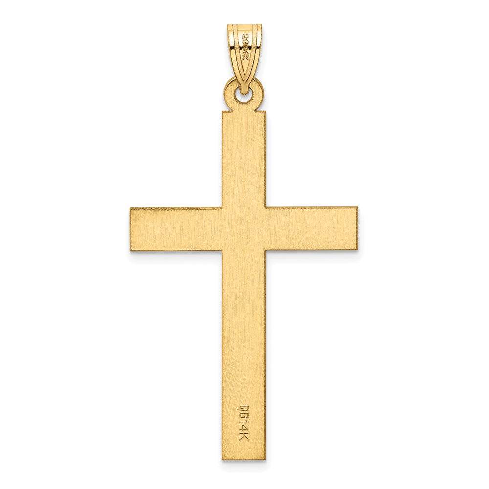 14K Gelbgold 14K Sandgestrahlt Kreuz Anhänger