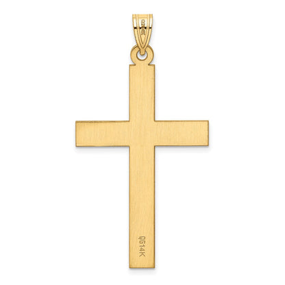 14K Gelbgold 14K Sandgestrahlt Kreuz Anhänger