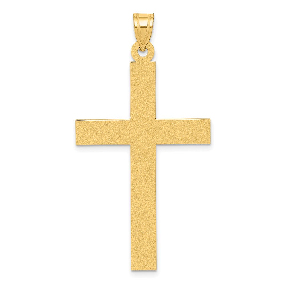 14K Gelbgold 14K Sandgestrahlt Kreuz Anhänger