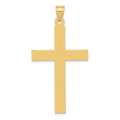 14K Gelbgold 14K Sandgestrahlt Kreuz Anhänger