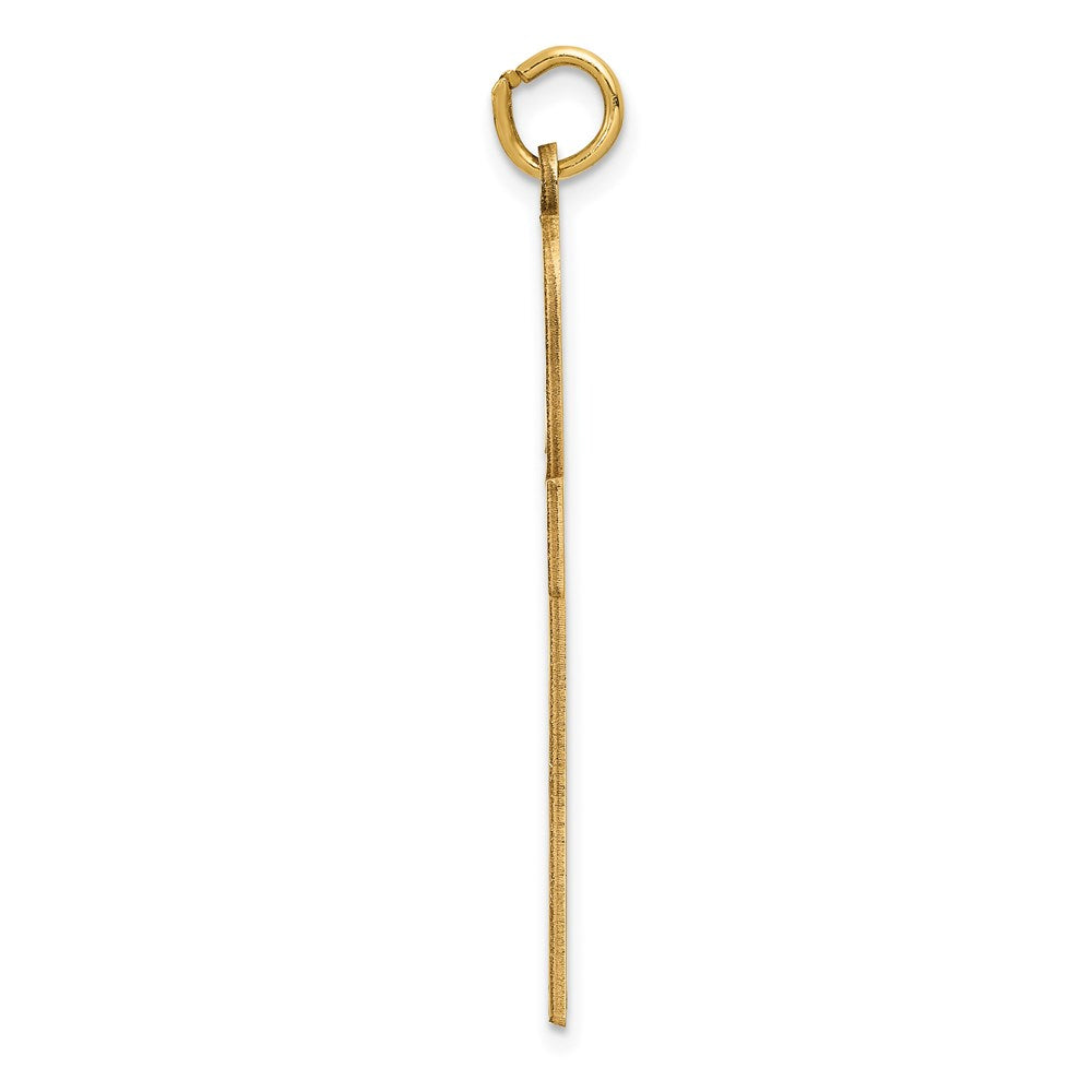 14K Gelbgold 14K Lasergraviert Ankh Kreuz Anhänger
