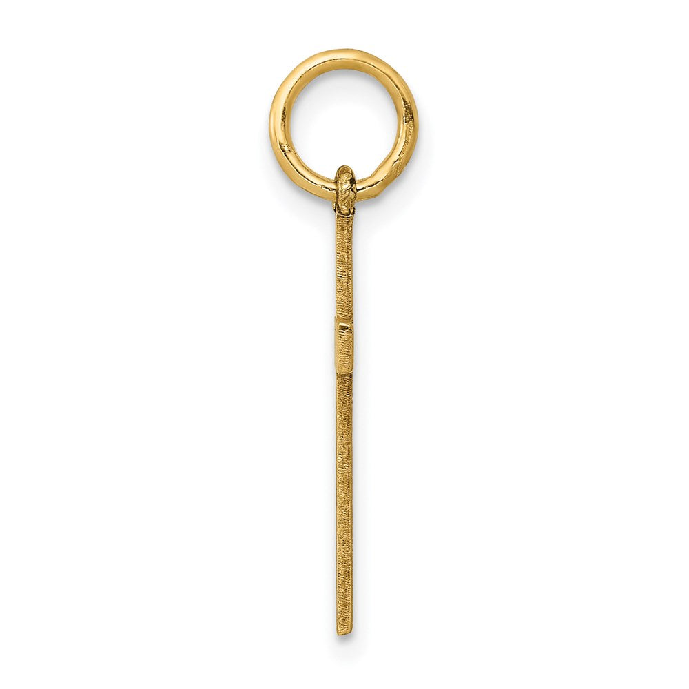 14K Gelbgold 14K Lasergeschnitten Ichthus Kreuz Charm